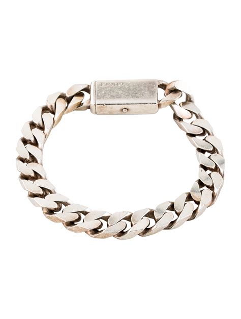 gucci sterling silver chain link bracelet